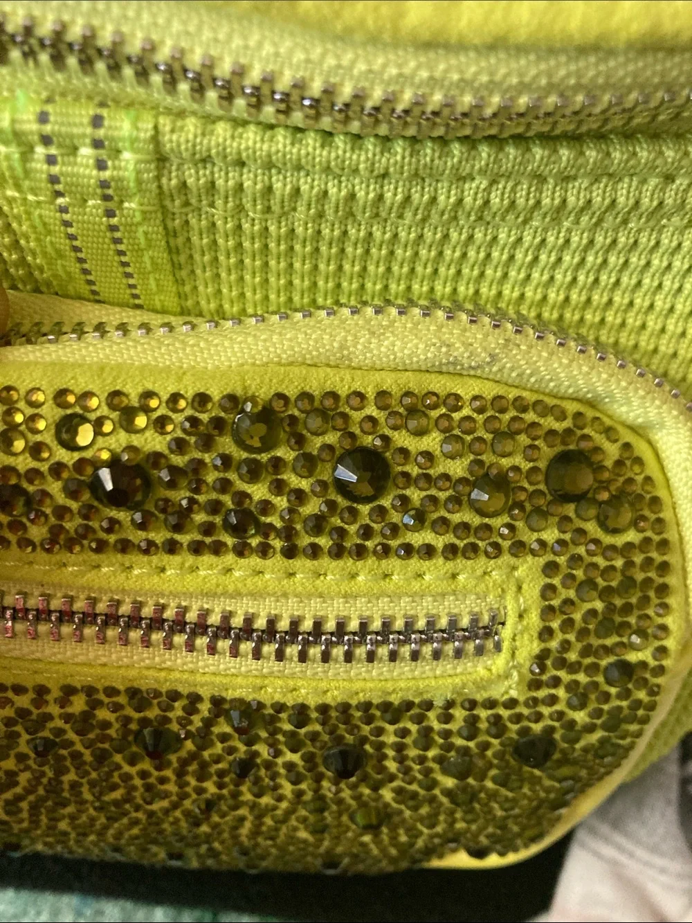 Steve Madden Neon Yellow Crossbody Belt Bag with Detachable Pouch